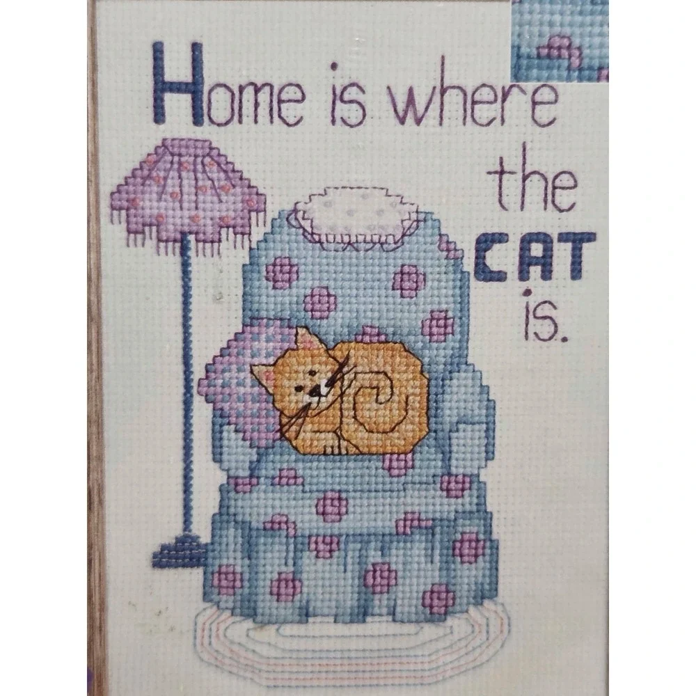 Design Works Cats Counted Cross Stitch Picture Kit Home Is Where The Cat Is 5101